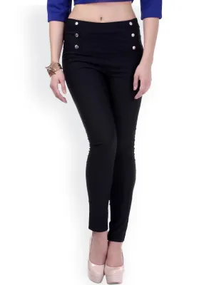 High Waisted Black Jeggings